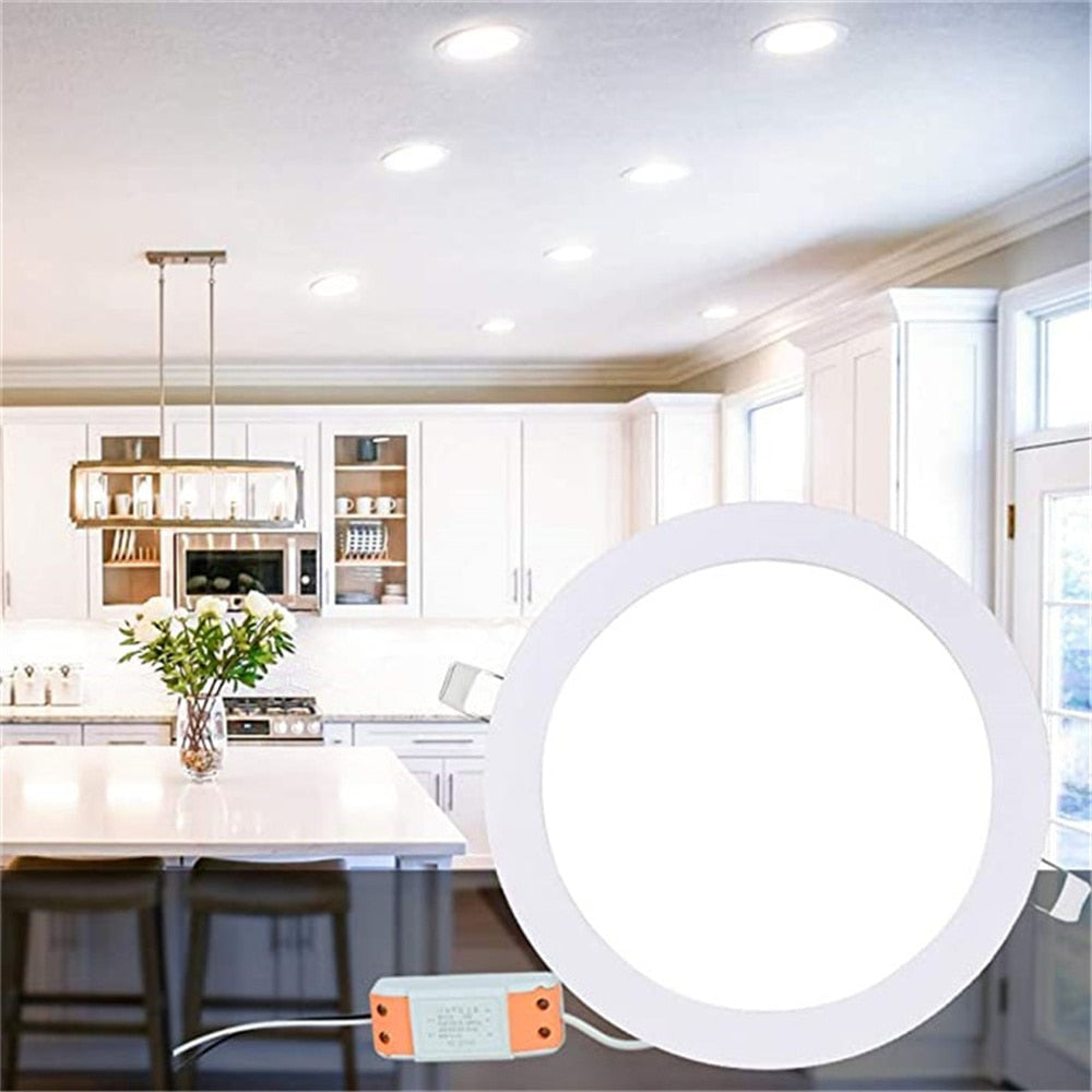 Led Panel Light 15W Round LED Spot light 220V 2pcs 1pcsceiling light Indoor Recessed Downlight for Home Hotel Bar