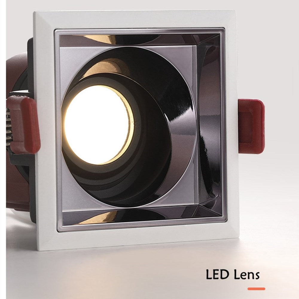 Recessed Ceiling Led Light Square Anti-glare Led Downlight Spot Light 7W 12W 15W Dimmable Living Room Bedroom Corridor Lighting