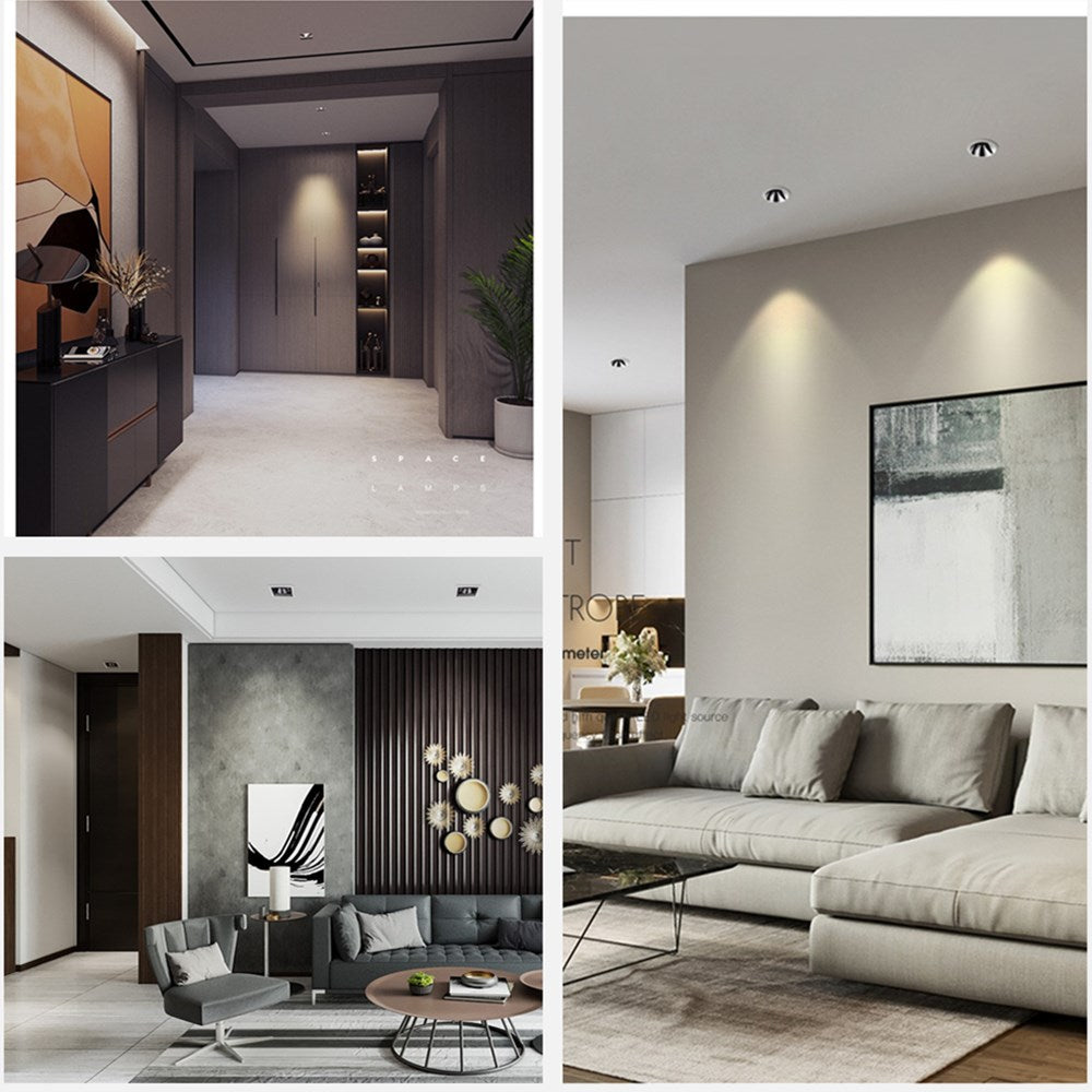 Recessed Ceiling Led Light Square Anti-glare Led Downlight Spot Light 7W 12W 15W Dimmable Living Room Bedroom Corridor Lighting