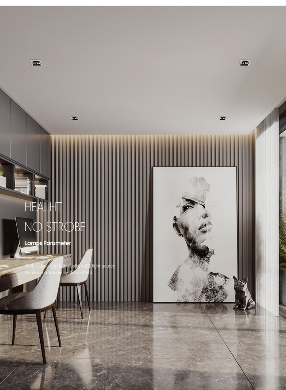 Recessed Ceiling Led Light Square Anti-glare Led Downlight Spot Light 7W 12W 15W Dimmable Living Room Bedroom Corridor Lighting