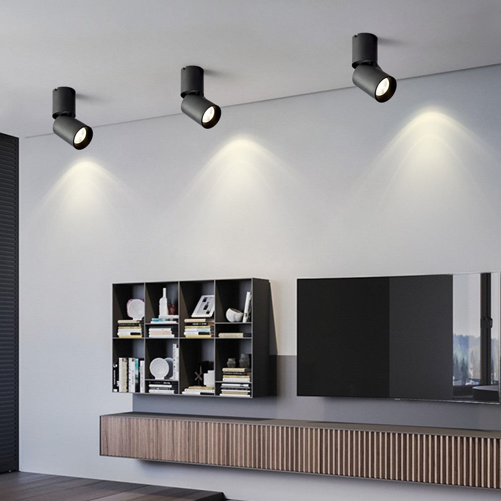 Led Surface Mounted Downlight Aluminum Led Ceiling Light Angle Rotatable 7W 12W Ceiling Lighting For Living Room Bedroom Stores