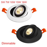 Dimmable LED Downlight 360 Angle Rotating Spot Light 5w 7w 10w 15w 18w ceiling recessed Light Led Bulb Kitchen LED Spot Lighting
