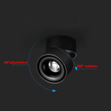 Dimmable 7W 10W 12W led downlight Surface mounted Adjustable 90 degrees Spot light 360 Rotatable led lamp for indoor Foyer,Hall