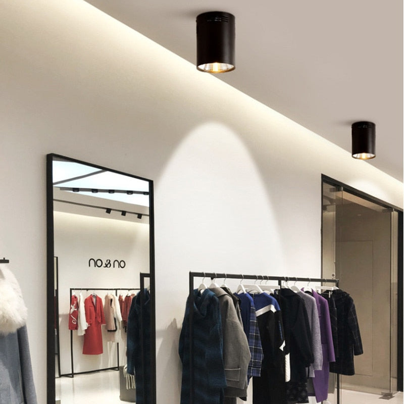 Dimmable Surface mounted COB LED Downlight 7W 9W 12W 15W 20W Ceiling Spot Light AC85-265V LED Ceiling Lamp Indoor Lighting