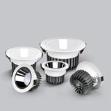 Dimmable LED COB Spotlight Ceiling lamp AC85-265V 7W/12W/15W/18W Aluminum Recessed Downlight Round Panel Light Indoor Lighting