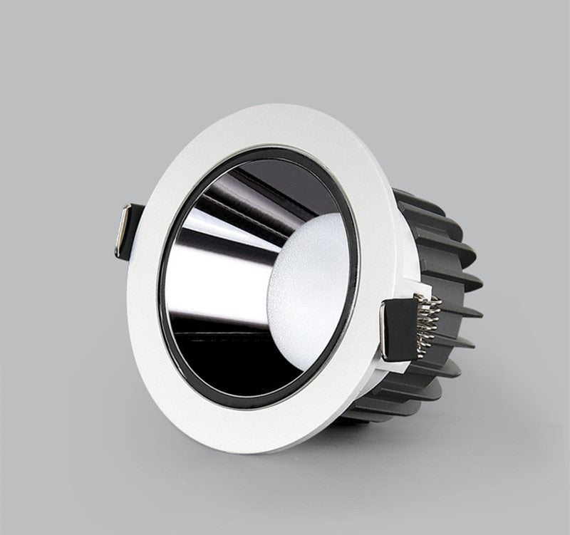 Dimmable LED COB Spotlight Ceiling lamp AC85-265V 7W/12W/15W/18W Aluminum Recessed Downlight Round Panel Light Indoor Lighting