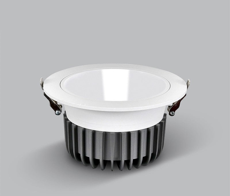 Dimmable LED COB Spotlight Ceiling lamp AC85-265V 7W/12W/15W/18W Aluminum Recessed Downlight Round Panel Light Indoor Lighting