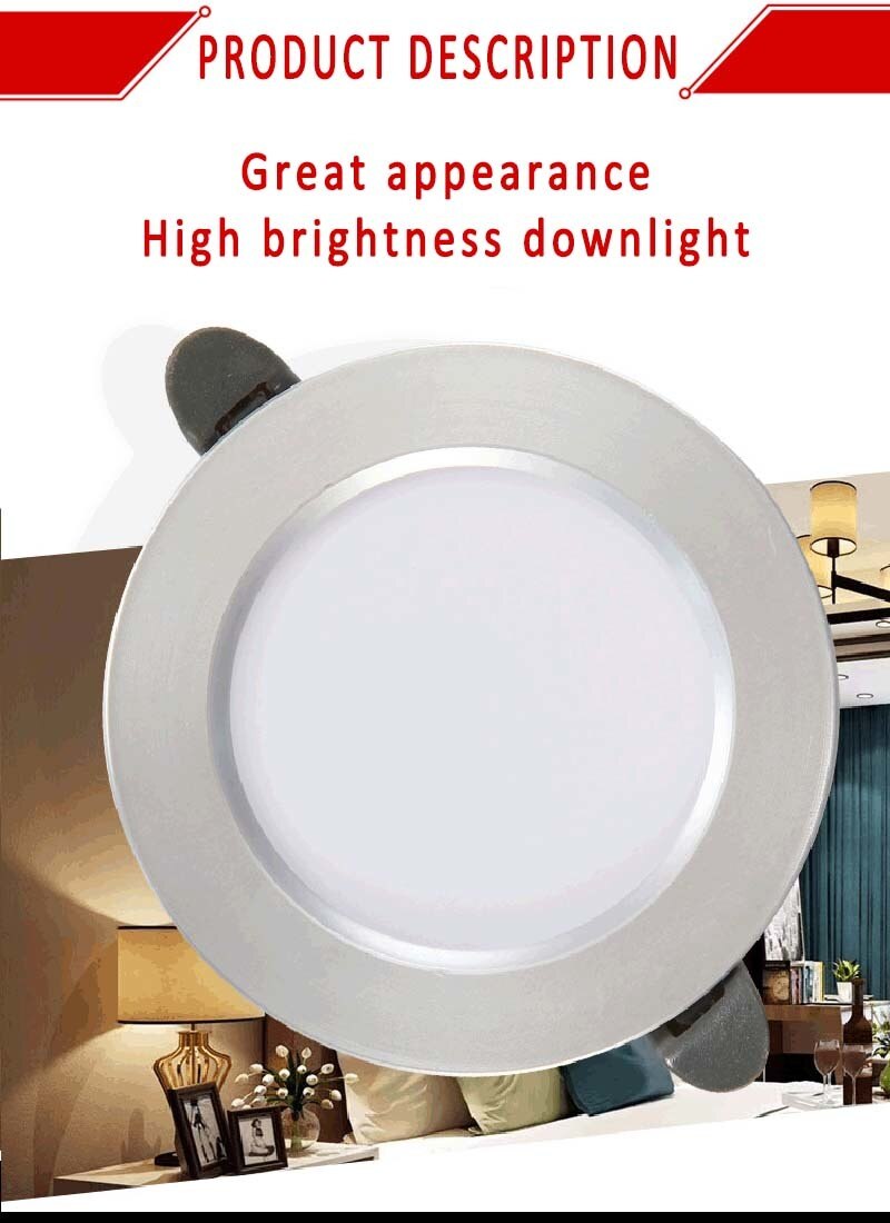 Downlight Ceiling spots Led lamp Down light Decoration bedroom LED lighting Room decoration hotel lighting AC220V built-in lamp
