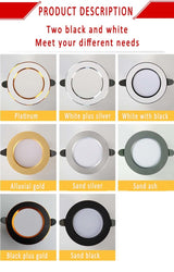 Downlight Ceiling spots Led lamp Down light Decoration bedroom LED lighting Room decoration hotel lighting AC220V built-in lamp