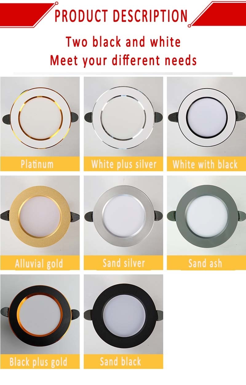 Downlight Ceiling spots Led lamp Down light Decoration bedroom LED lighting Room decoration hotel lighting AC220V built-in lamp