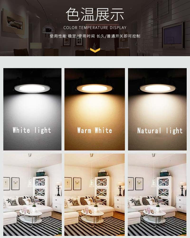 Downlight Ceiling spots Led lamp Down light Decoration bedroom LED lighting Room decoration hotel lighting AC220V built-in lamp