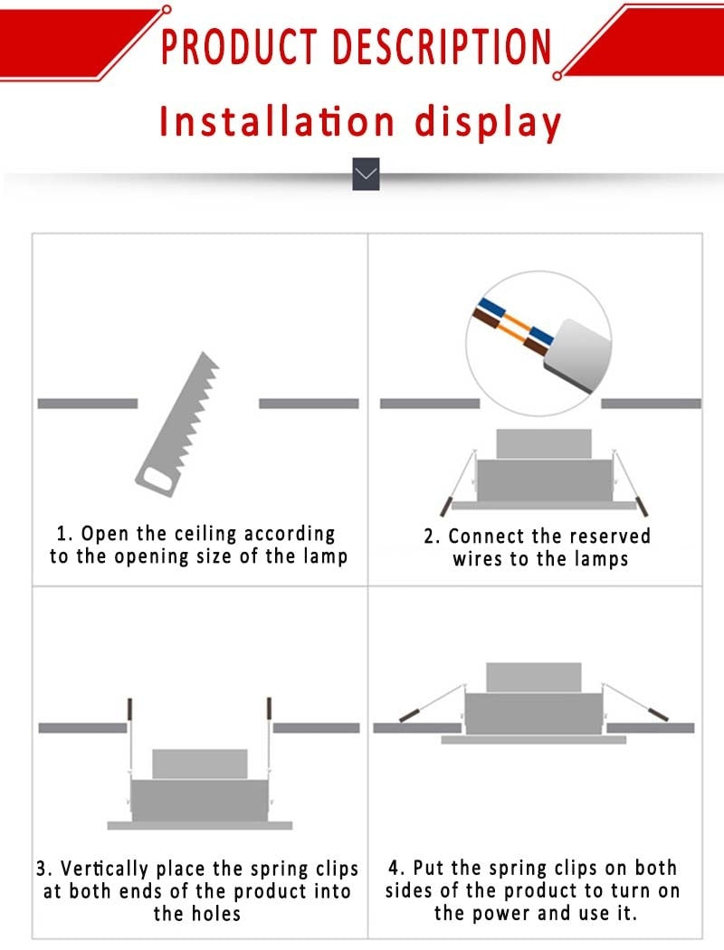 Downlight Ceiling spots Led lamp Down light Decoration bedroom LED lighting Room decoration hotel lighting AC220V built-in lamp