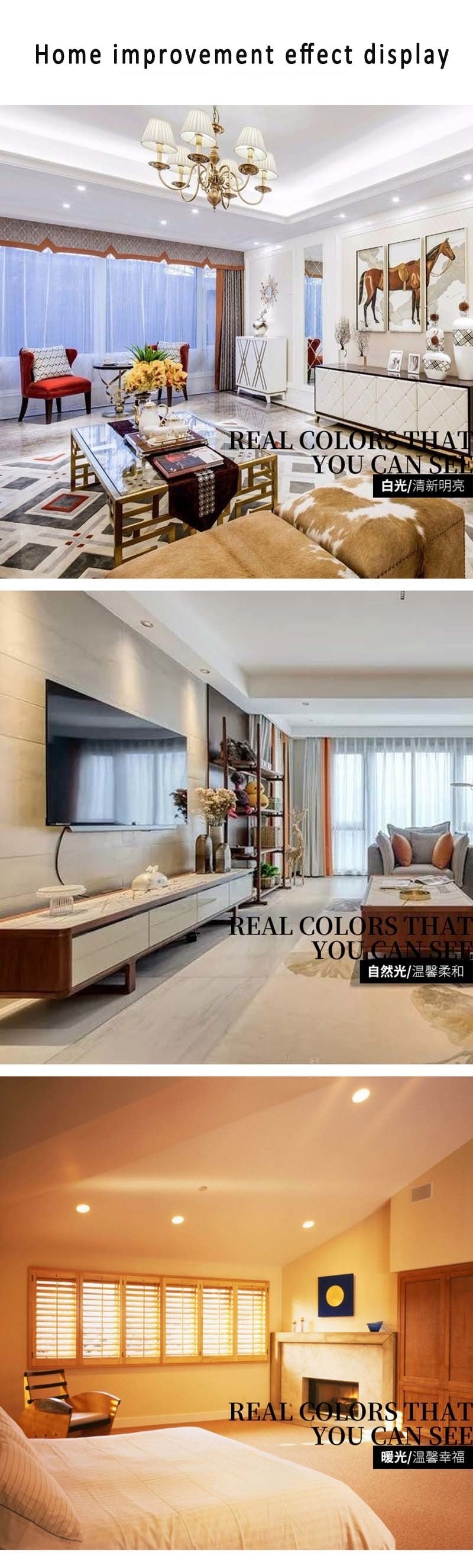 Downlight Ceiling spots Led lamp Down light Decoration bedroom LED lighting Room decoration hotel lighting AC220V built-in lamp