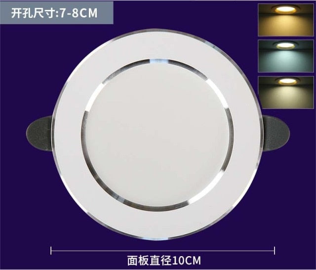 Downlight Ceiling spots Led lamp Down light Decoration bedroom LED lighting Room decoration hotel lighting AC220V built-in lamp