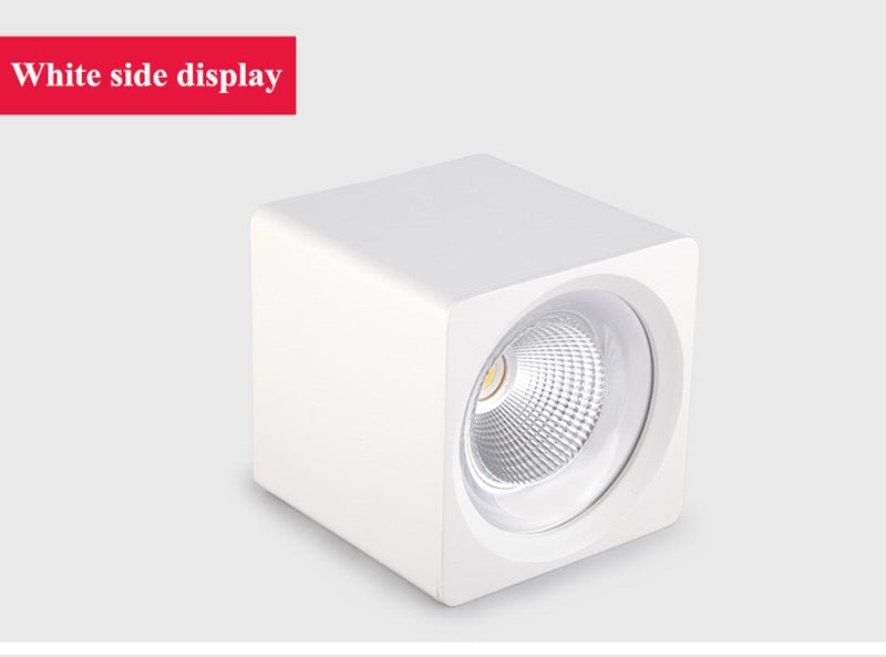 White Black Surface Mounted adjustment LED Dimmable Downlights 7W 9W 12W 15W 20W  COB LED Ceiling lamp Spot Lights AC110-220V