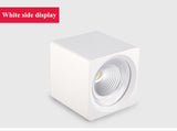 White Black Surface Mounted adjustment LED Dimmable Downlights 7W 9W 12W 15W 20W  COB LED Ceiling lamp Spot Lights AC110-220V