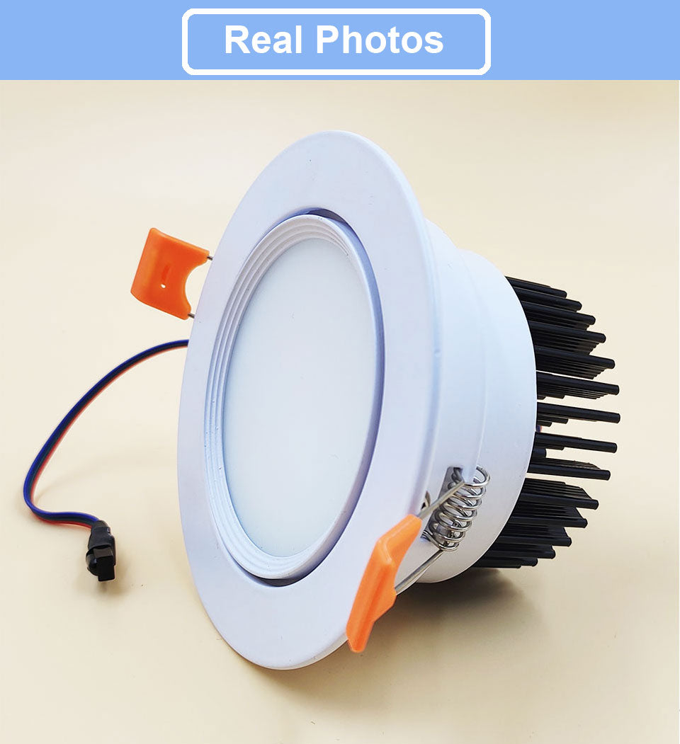 LED Ceiling Lamp Down Lights Color 4pc 3W 6W 9W RGB Changeable Recessed Downlight With Remote AC85-265V Dimmable RGB Spotlight