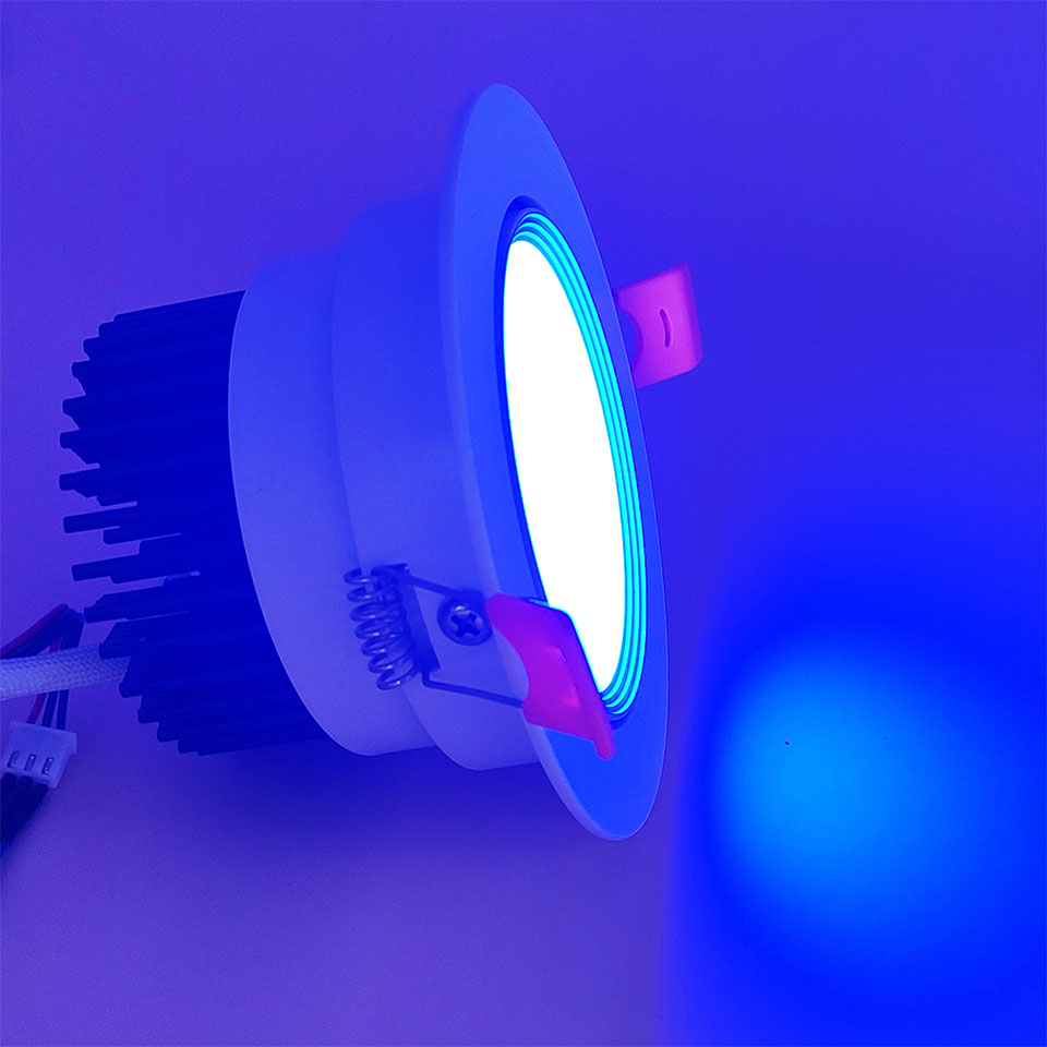 LED Ceiling Lamp Down Lights Color 4pc 3W 6W 9W RGB Changeable Recessed Downlight With Remote AC85-265V Dimmable RGB Spotlight