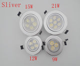 LED round Dimmable 10X Led downlight light Ceiling Spot Light 6w 9w 12w 15w 21w AC110-220V ceiling recessed Lights Indoor Light