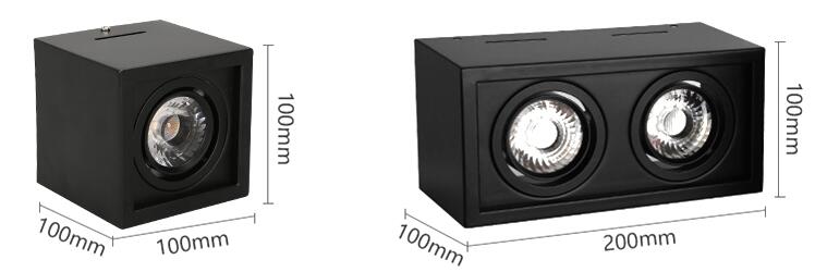 Energy saving Recessed Double LED Dimmable Downlight COB 7w 9w 12W 20W LED Spot light decoration Ceiling Lamp AC 110V 220V