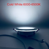 New arrived 3 Colors Change 6W 9W 12W 18W 24W LED Panel Downlight Round Glass Panel Lights Ceiling Recessed Indoor light Lamps