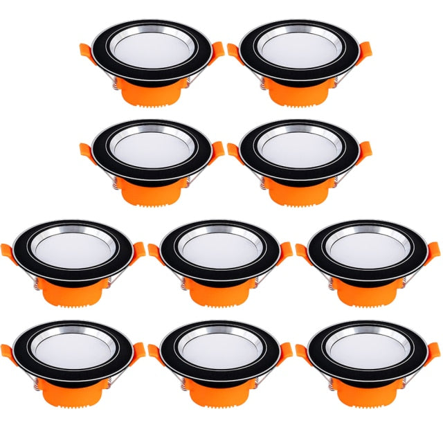 LED Downlight 220V 5W Recessed Round 10 Packs LED Ceiling Lamp AC 220V Indoor Lighting Warm White Cold White