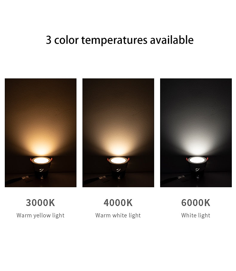 BRGT LED Downlights Aluminum 8W Replaceable Ceiling Lamp Anti-Glare Tuya Spot Narrow Border For Kitchen Home Indoor Lighting