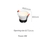 BRGT LED Downlights Aluminum 8W Replaceable Ceiling Lamp Anti-Glare Tuya Spot Narrow Border For Kitchen Home Indoor Lighting