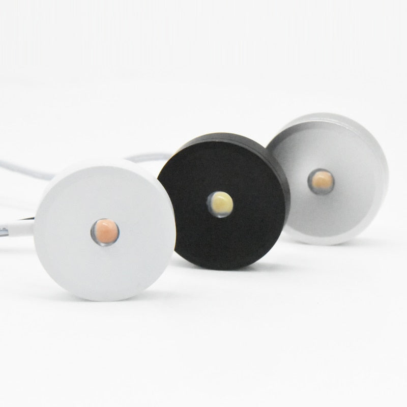 Dimmable IP65 1W Slim 8mm 12V 80Ra Mini LED Downlight Cabinet Kitchen Deck Display Spot Lighting Lamp Jewelry Spotlight