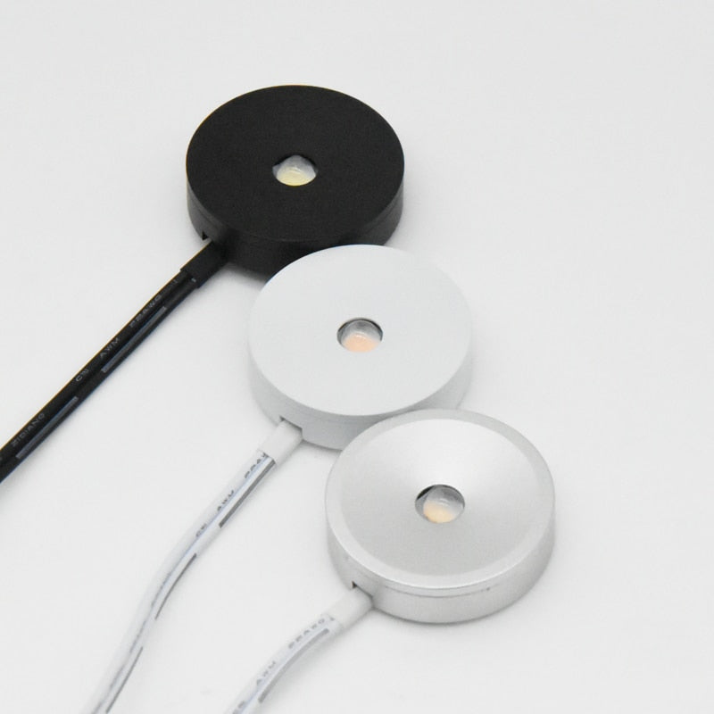 Dimmable IP65 1W Slim 8mm 12V 80Ra Mini LED Downlight Cabinet Kitchen Deck Display Spot Lighting Lamp Jewelry Spotlight
