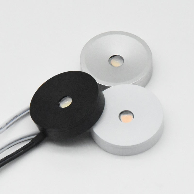 Dimmable IP65 1W Slim 8mm 12V 80Ra Mini LED Downlight Cabinet Kitchen Deck Display Spot Lighting Lamp Jewelry Spotlight