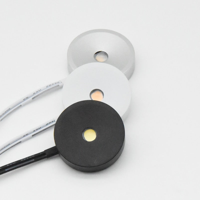 Dimmable IP65 1W Slim 8mm 12V 80Ra Mini LED Downlight Cabinet Kitchen Deck Display Spot Lighting Lamp Jewelry Spotlight