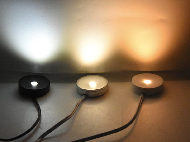 Dimmable IP65 1W Slim 8mm 12V 80Ra Mini LED Downlight Cabinet Kitchen Deck Display Spot Lighting Lamp Jewelry Spotlight