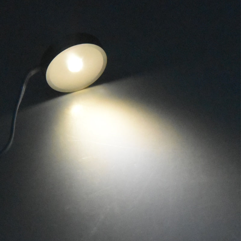 Dimmable IP65 1W Slim 8mm 12V 80Ra Mini LED Downlight Cabinet Kitchen Deck Display Spot Lighting Lamp Jewelry Spotlight