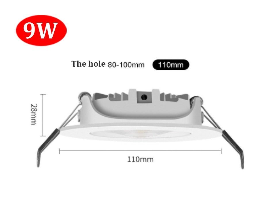 Dimmable Recessed ultra-thin LED Downlights 5W 9W 15W COB Spot Lights LED Ceiling Lamp