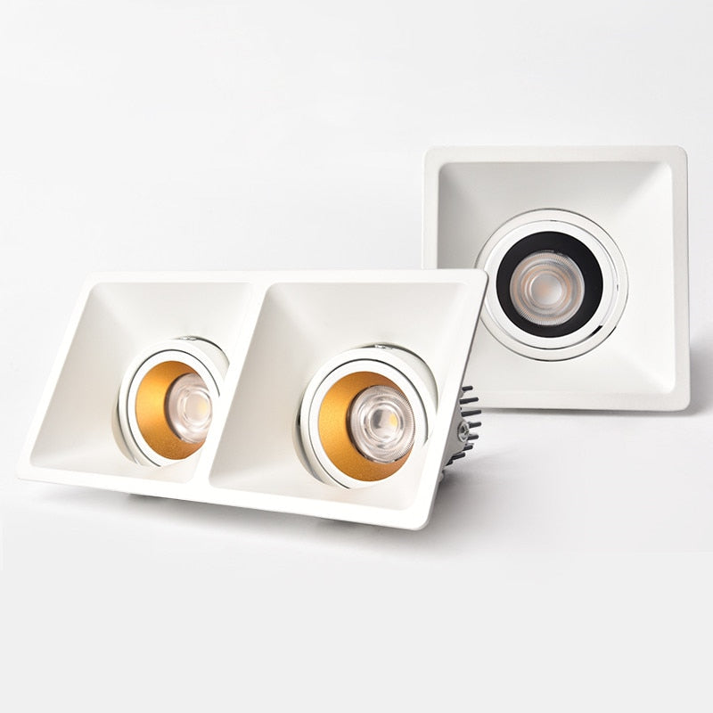 Square Recessed LED Downlight COB 10W 20W Ceiling Lamp Spotlight Dimmable AC 110V 220V For Indoor Lighting