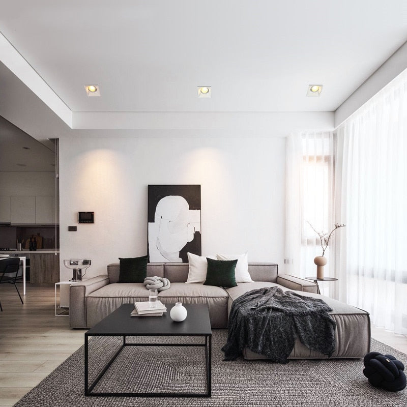 Square Recessed LED Downlight COB 10W 20W Ceiling Lamp Spotlight Dimmable AC 110V 220V For Indoor Lighting