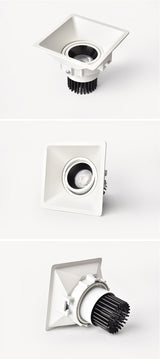 Square Recessed LED Downlight COB 10W 20W Ceiling Lamp Spotlight Dimmable AC 110V 220V For Indoor Lighting