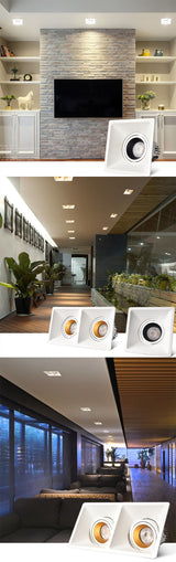 Square Recessed LED Downlight COB 10W 20W Ceiling Lamp Spotlight Dimmable AC 110V 220V For Indoor Lighting