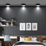 Black Surface Mounted LED Panel Light bulb Round Square 9w 12w 18w 24w LED Ceiling lamp Lights LED Downlight AC110v-220V