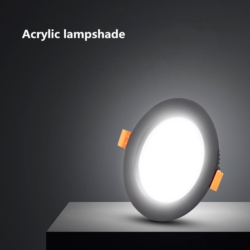 LED Recessed Downlights 3W 5W 7W 9W 12W 15W 20W 24W 30W Round Down Lamps Spotlight Indoor Ceiling Panel Lighting AC220V