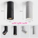 Dimmable Folding Rotating LED Downlights Epistar Chip 10W 15W 20W COB Surface Mounted Ceiling Lamps Spot Lights AC85-265V