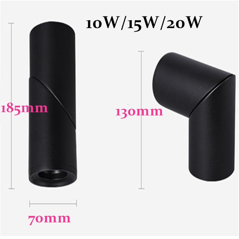 Dimmable Folding Rotating LED Downlights Epistar Chip 10W 15W 20W COB Surface Mounted Ceiling Lamps Spot Lights AC85-265V