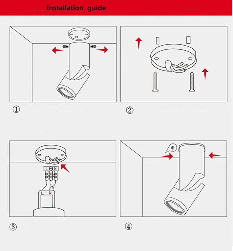 Dimmable Folding Rotating LED Downlights Epistar Chip 10W 15W 20W COB Surface Mounted Ceiling Lamps Spot Lights AC85-265V