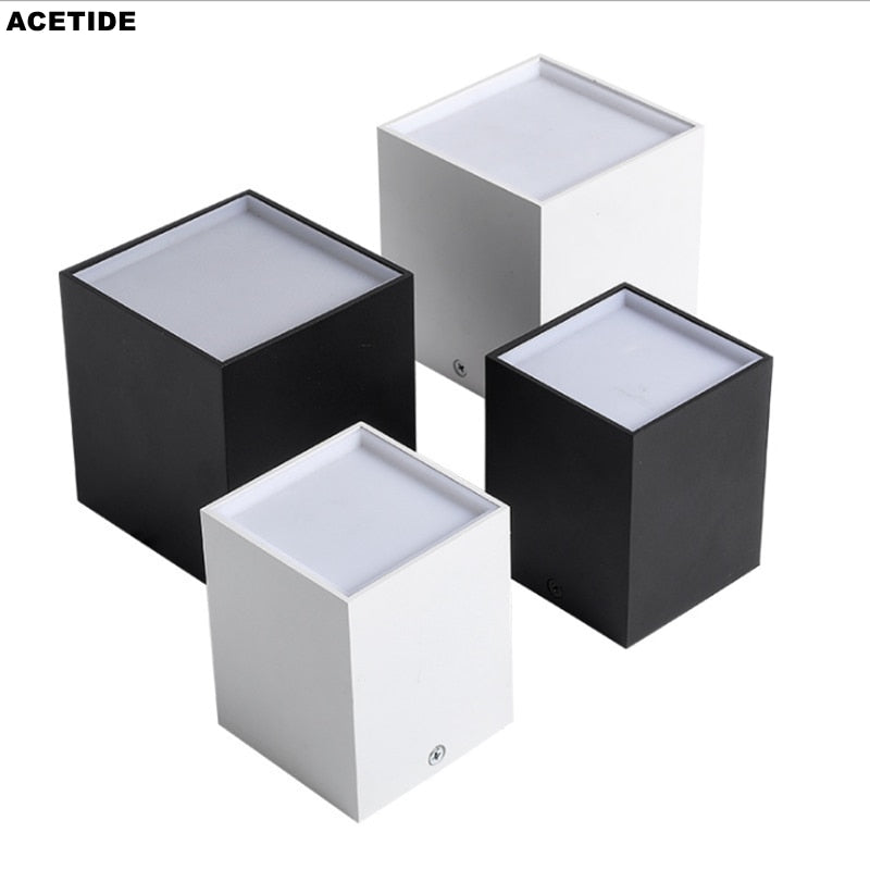 ACETIDE Surface Mounted Quare 9W - 30W LED Cube Ceiling Downlight for Room/Corridor/Hallway COB Spot light indoor lighting