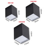 ACETIDE Surface Mounted Quare 9W - 30W LED Cube Ceiling Downlight for Room/Corridor/Hallway COB Spot light indoor lighting