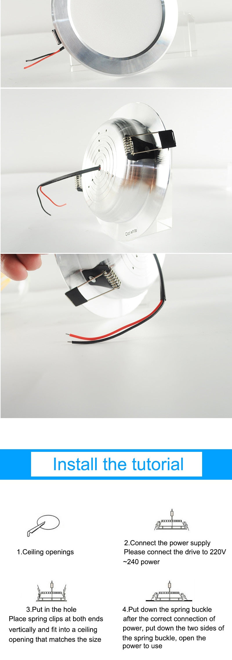 GreenEye LED Downlight 3w 5w 7w 9w 12w 18w AC 220V 240V Aluminum Ultra-thin downlight Indoor Ceiling Round Recessed Spot Lighting