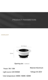 Saiyo Smart Dimmable Tuya LED Downlight Recessed Anti Glare Embedded 7W 10W Spot Lights Aluminum No Border Lamp Indoor Lighting