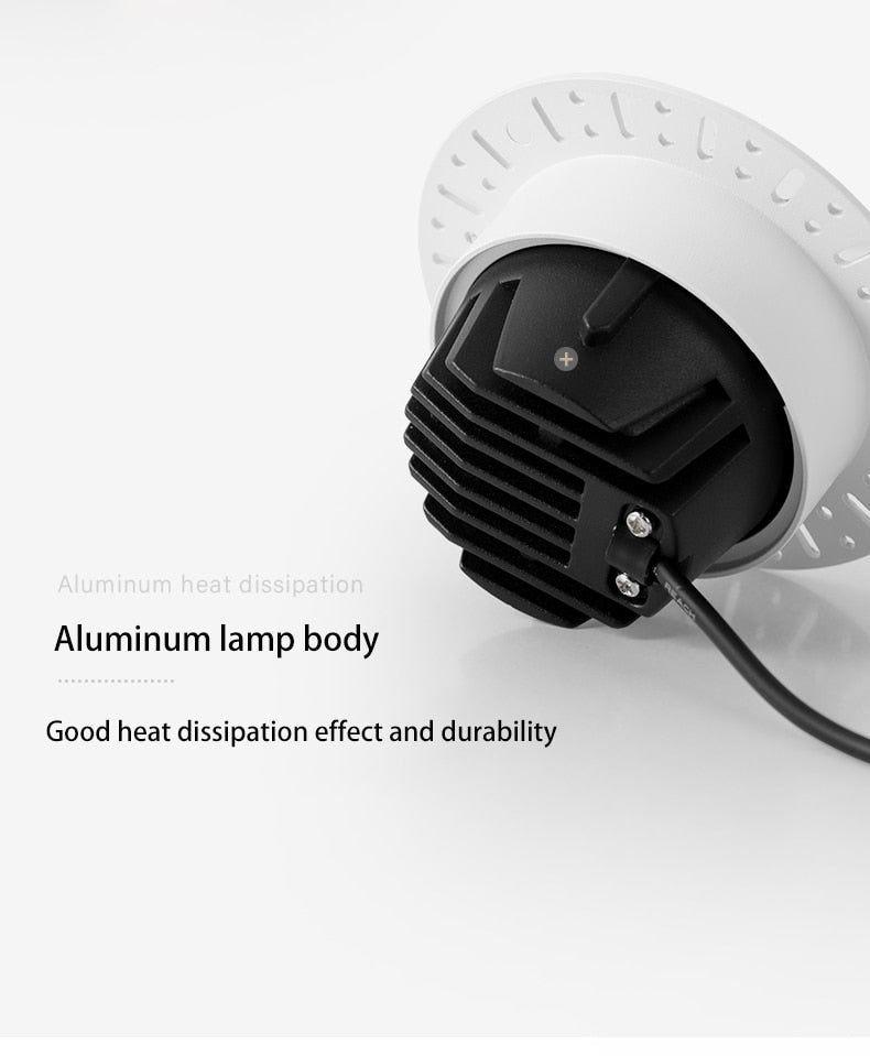 Saiyo Smart Dimmable Tuya LED Downlight Recessed Anti Glare Embedded 7W 10W Spot Lights Aluminum No Border Lamp Indoor Lighting