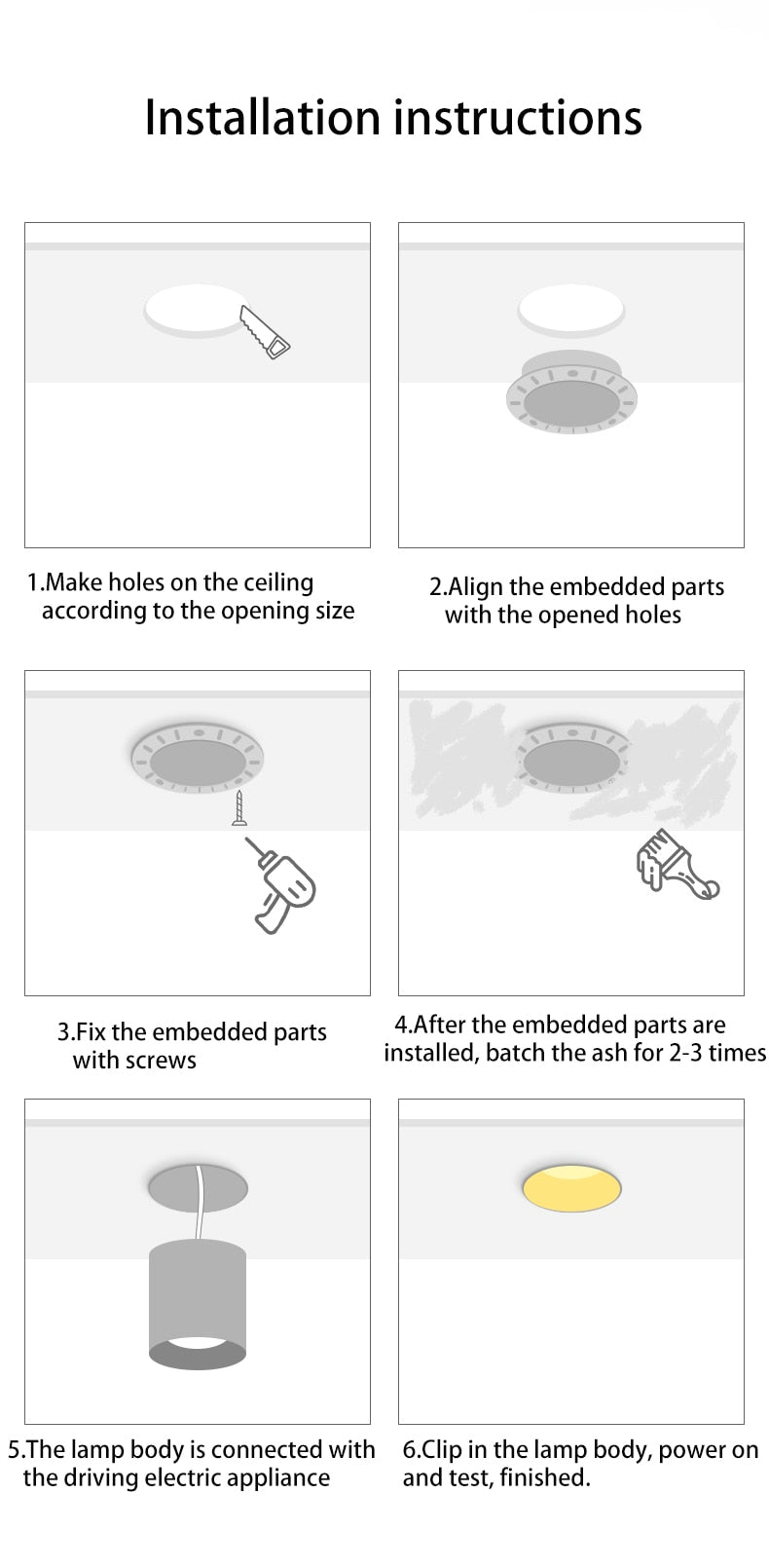 Saiyo Smart Dimmable Tuya LED Downlight Recessed Anti Glare Embedded 7W 10W Spot Lights Aluminum No Border Lamp Indoor Lighting